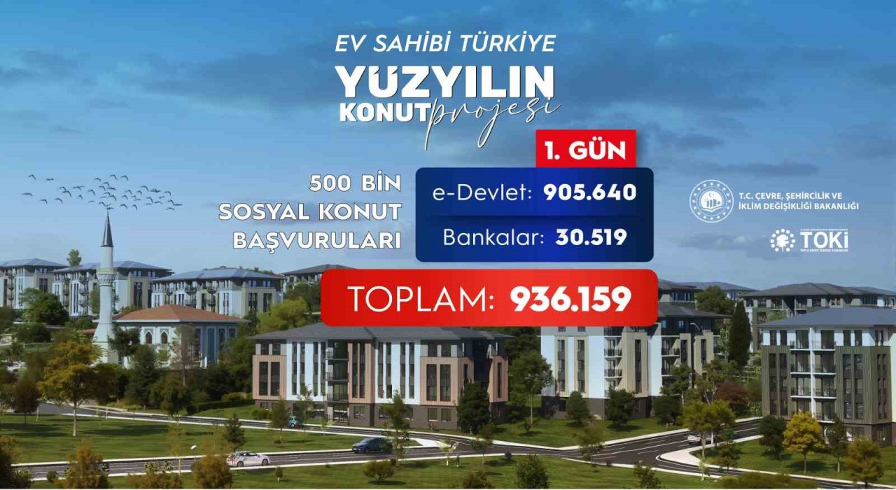 Bakan Kurum: 500 bin sosyal konut için ilk gün 936 bin 159 başvuru yapıldı