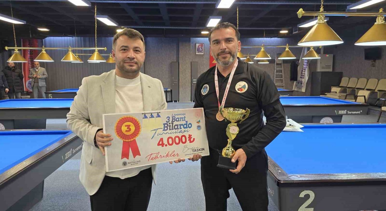 Battalgazide 3 Bant Bilardo Turnuvası sona erdi