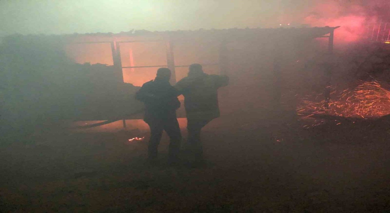 Besnide konteyner yangını korkuttu