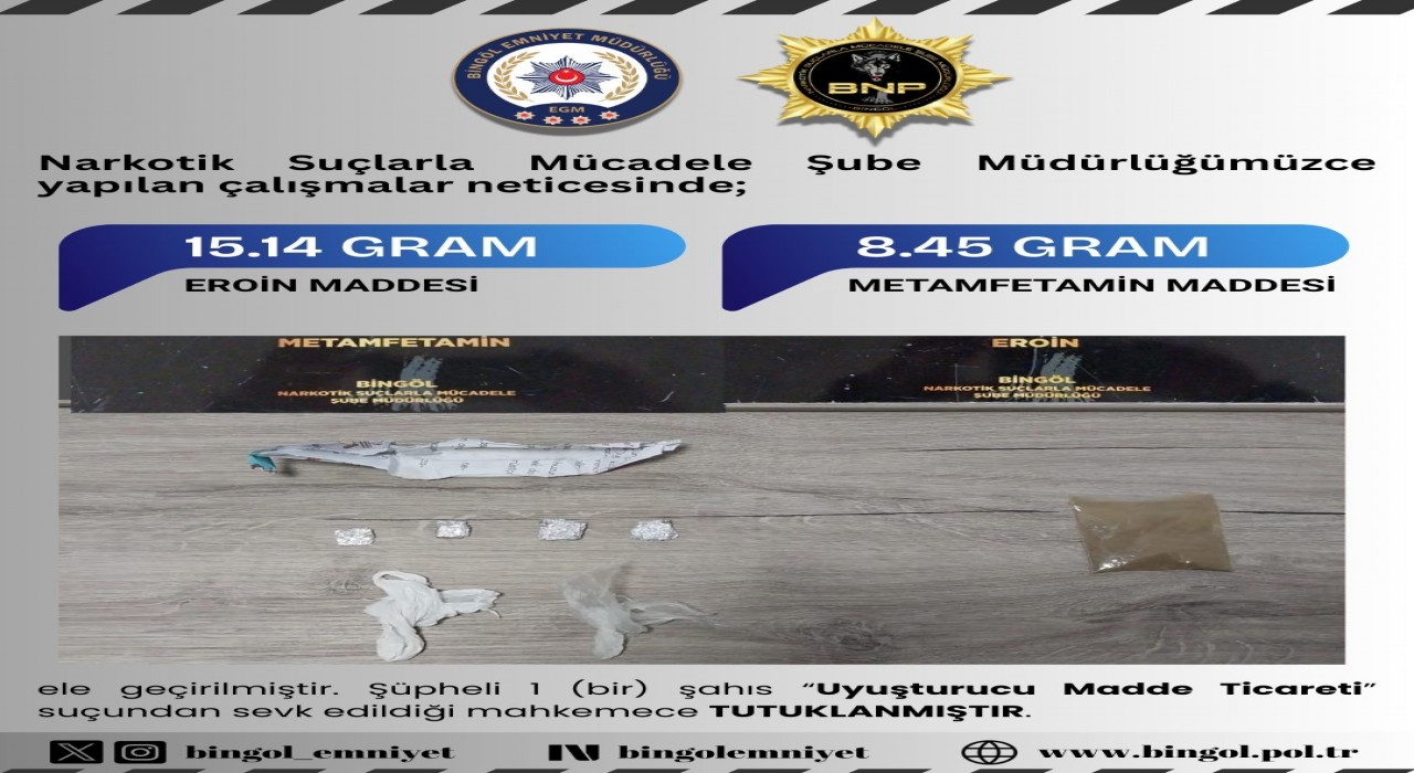 Bingölde uyuşturucu operasyonu