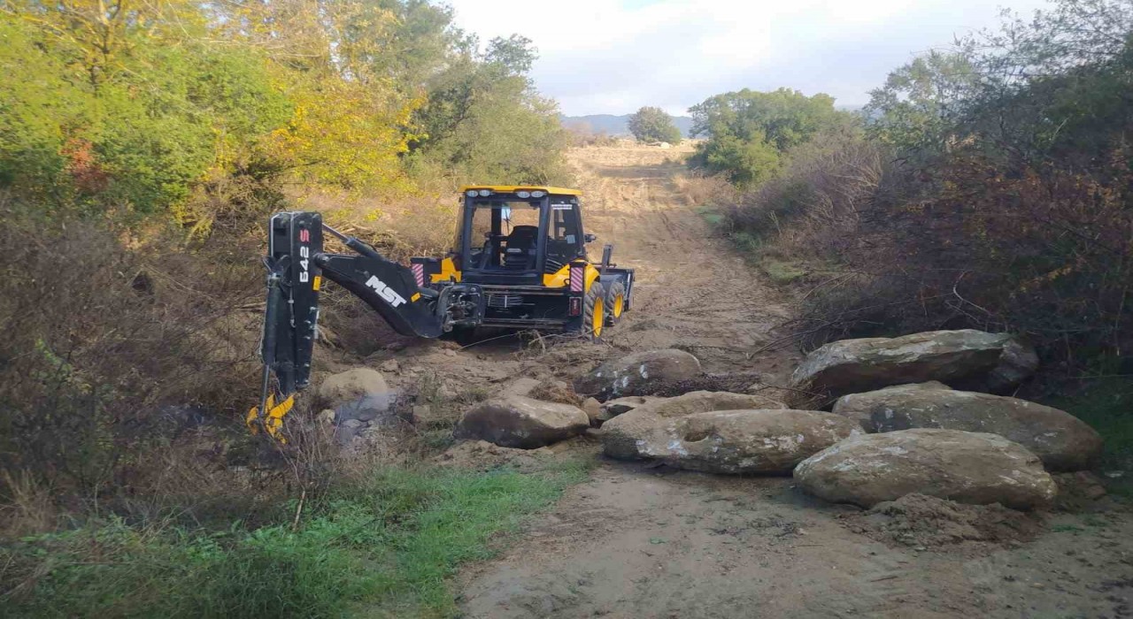 Bozdoğanda arazi yollarında çalışmalar sürüyor