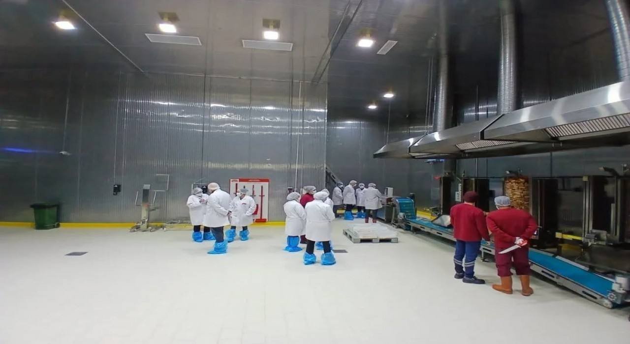 Buharkentte kanatlı döner üretim tesisinde inceleme yapıldı