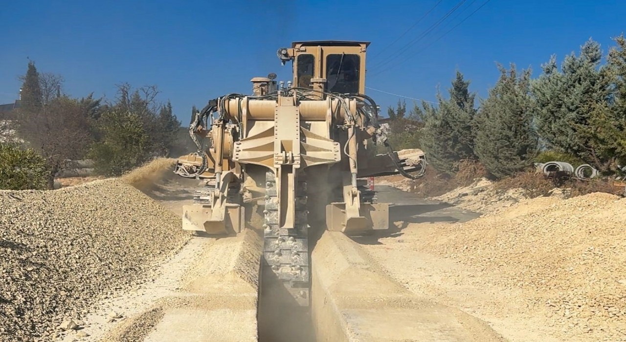 Burçta GASKİnin altyapı çalışmaları hızlandı