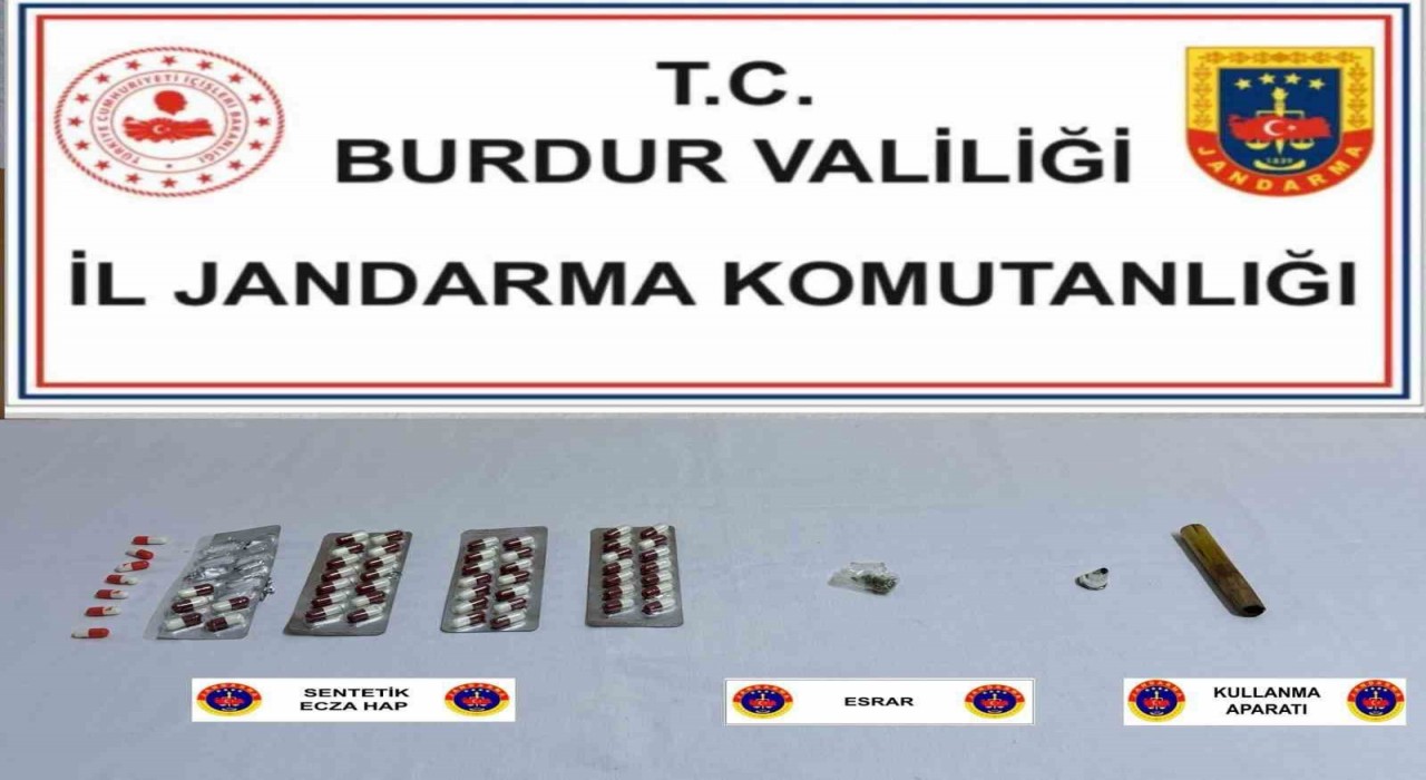 Burdurda jandarmadan uyuşturucu operasyonunda 3 gözaltı