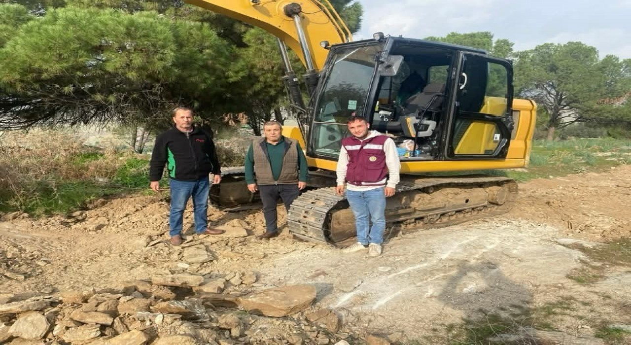 Burunköyde yangın yolları açılıyor