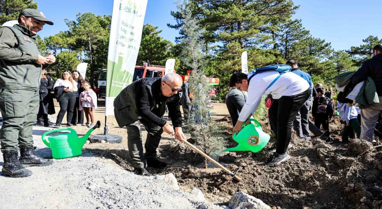 Çamelide 11 Kasım Milli Ağaçlandırma Günü kapsamında fidanlar toprakla buluştu