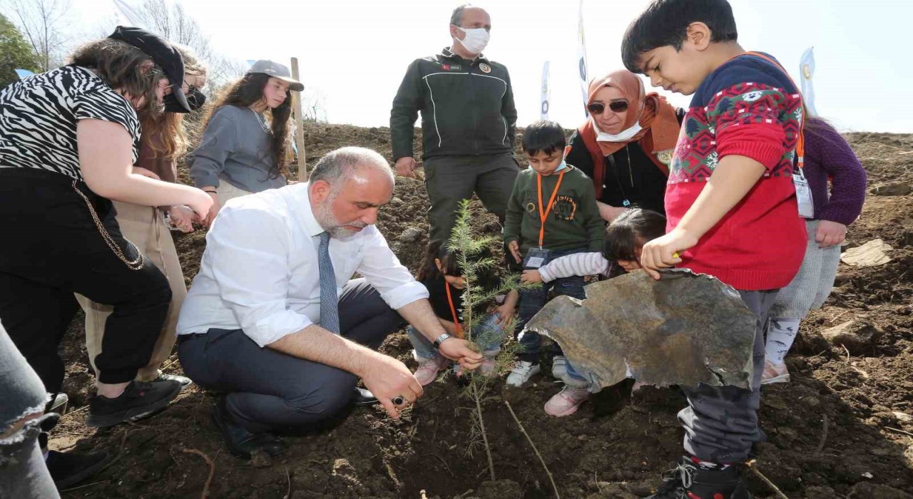 Canikte fidanlar toprakla buluştu