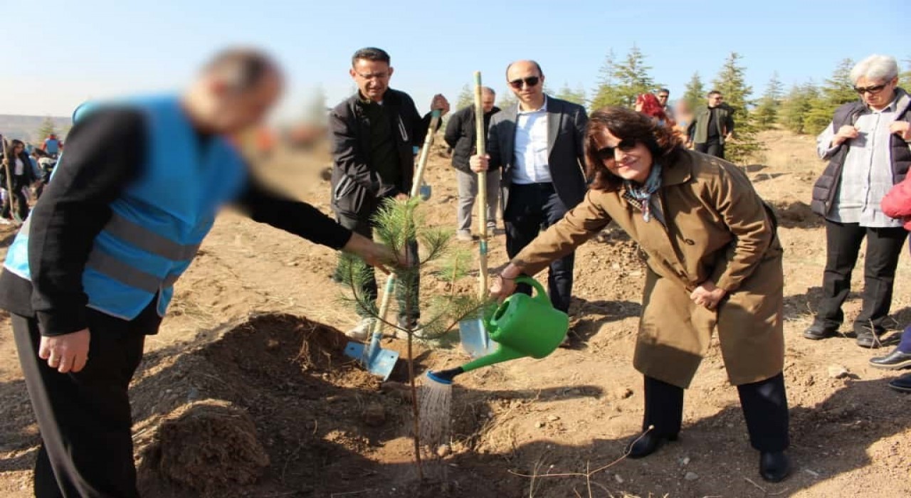 Denetimli serbestlik yükümlüleri 11 Kasım Milli Ağaçlandırma Gününde fidanları toprakla buluşturdu