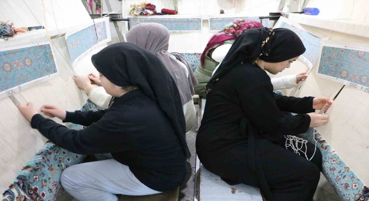 Diyarbakırda kadınlar ürettikleri el emeği dokuma halıları Avrupaya satıyor