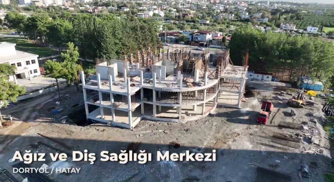 Dörtyolda ağız ve diş sağlığı merkezi inşaatında çalışmalar sürüyor