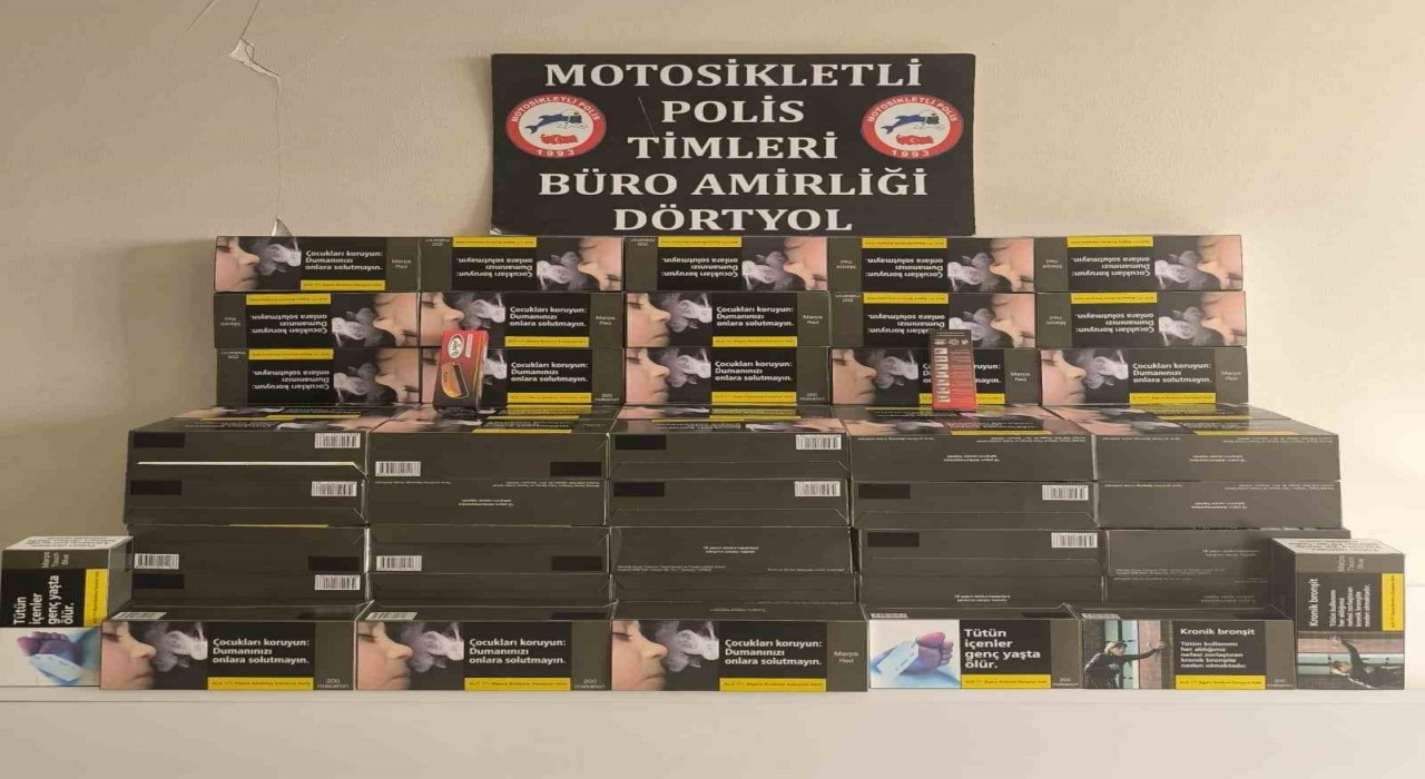 Dörtyolda kaçak makaron operasyonu