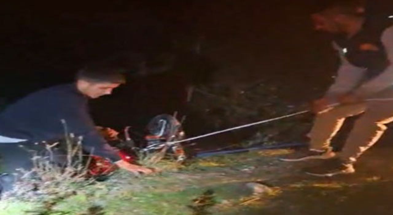 Düziçi’nde Motosiklet Uçuruma Yuvarlandı