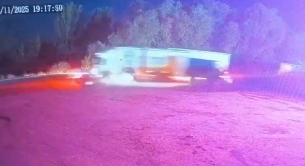 Edirnedeki zincirleme kaza kamerada