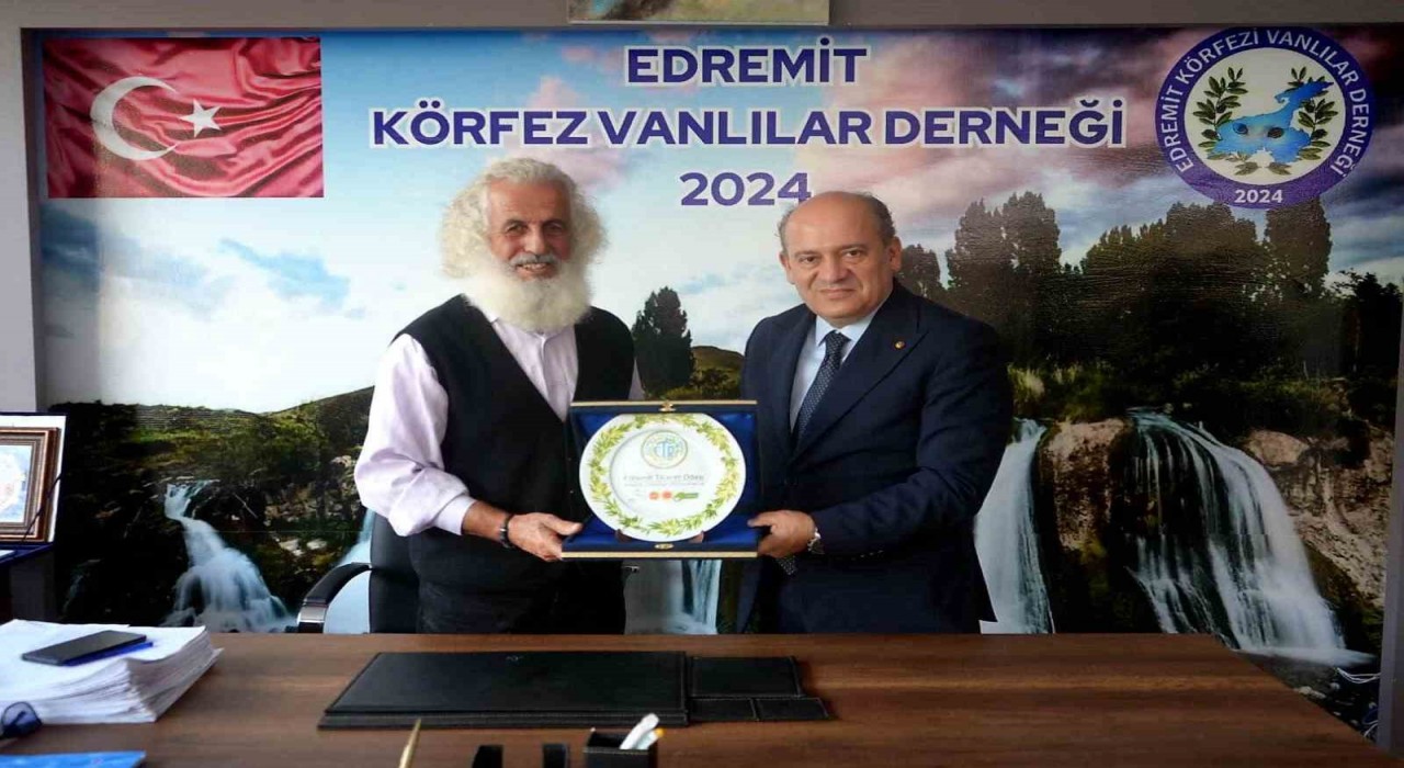 Edremit Ticaret Odasından Edremit Körfezi Vanlılar Derneğine ziyaret