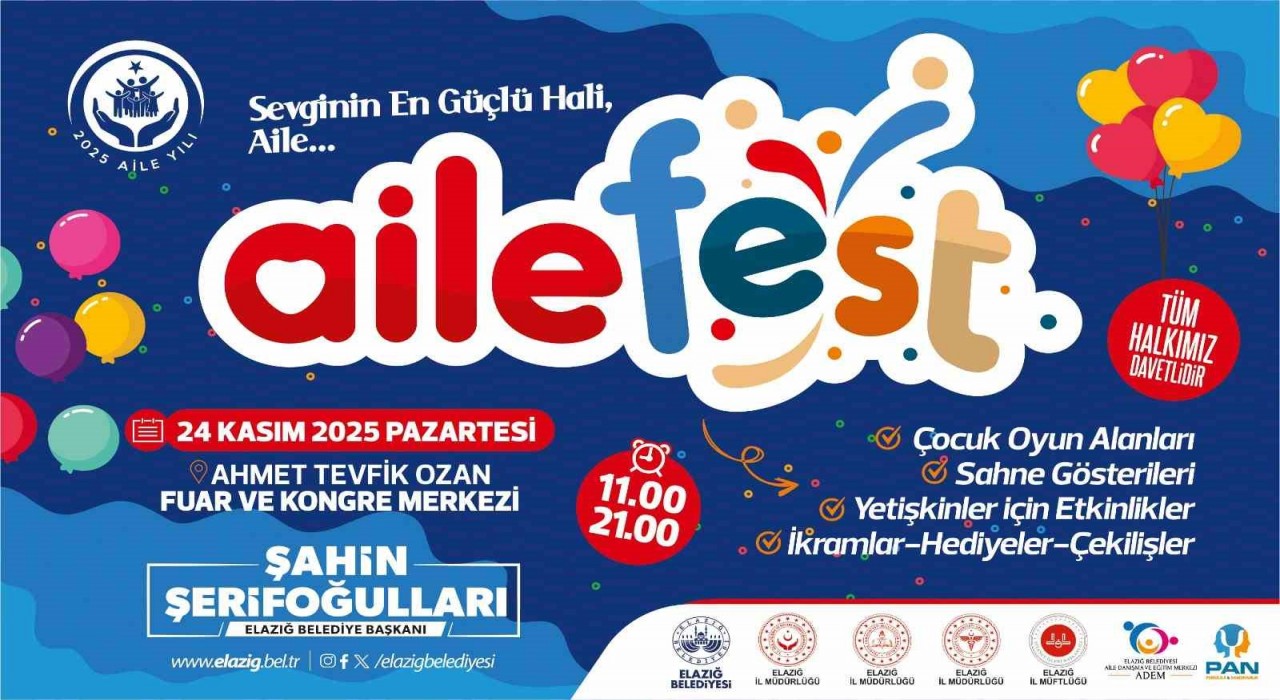 Elazığda ‘Aile Festivali düzenlenecek