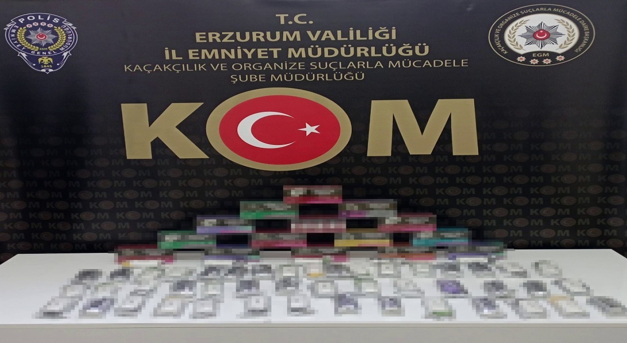 Erzurumda kaçak sigara operasyonu