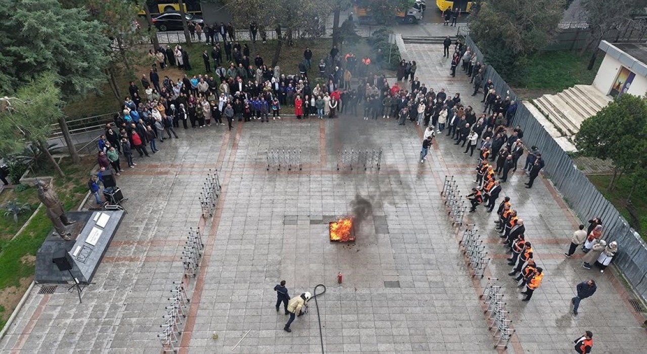 Gaziosmanpaşa Belediyesinden yangın tatbikatı