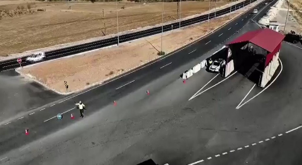 Gercüşte dron destekli trafik denetimi