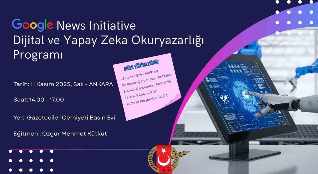 Google, Malatyada yapay zeka eğitimi verecek