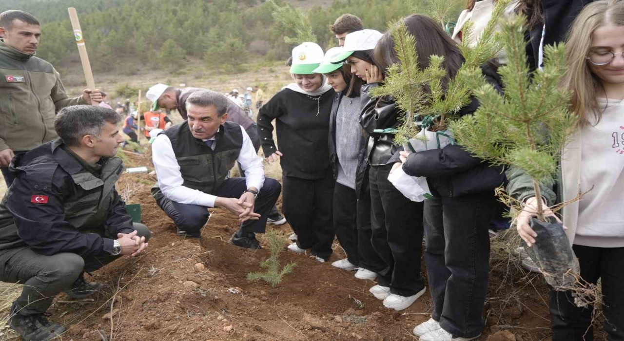 Gümüşhanede Milli Ağaçlandırma Günü kapsamında fidanlar dikildi