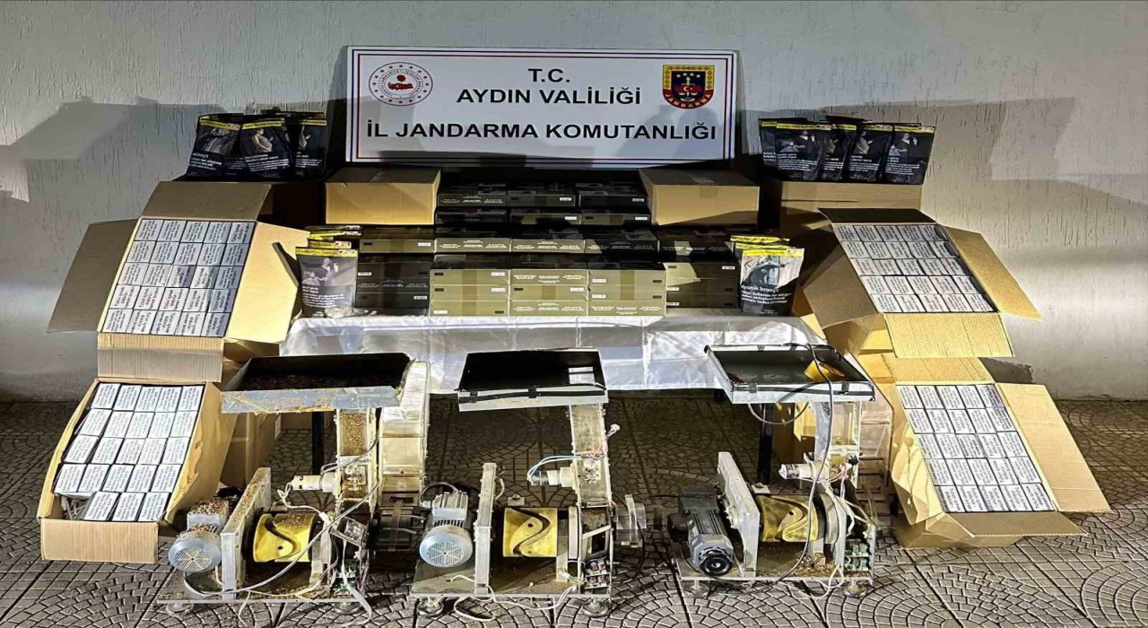 Halı yıkama dükkanı görünümlü iş yerinde kaçak sigara imalatı