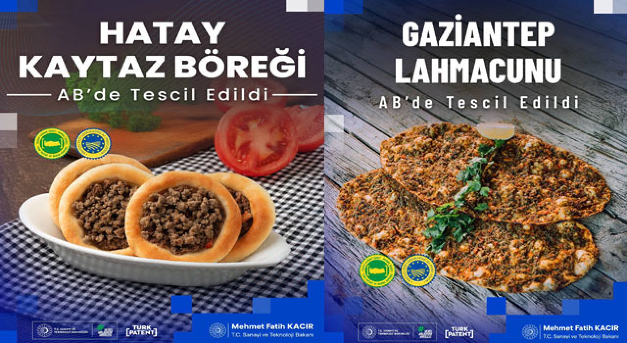 Hatay Kaytaz Böreği ve Gaziantep Lahmacunu AB’den Coğrafi İşaret Tescili Aldı
