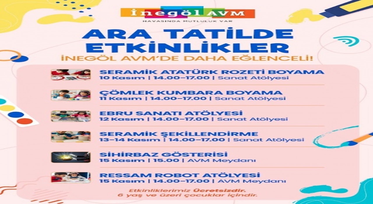 İnegöl AVM, Kasım ayı etkinlik programını duyurdu