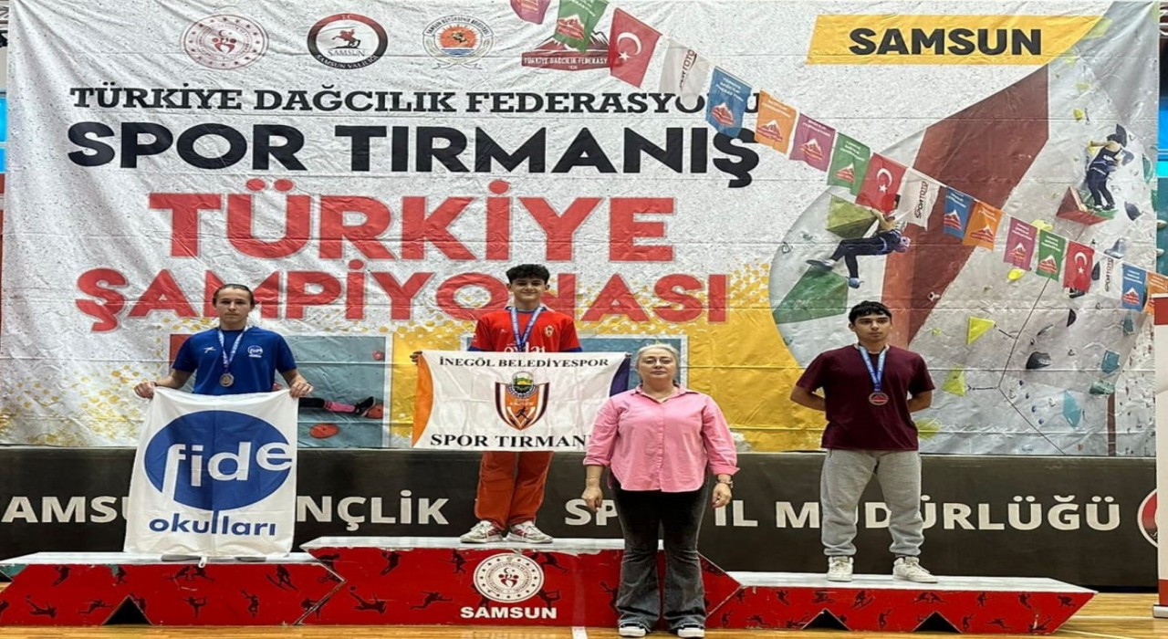 İnegöl Belediyesporlu sporculardan, spor tırmanışta Türkiye dereceleri