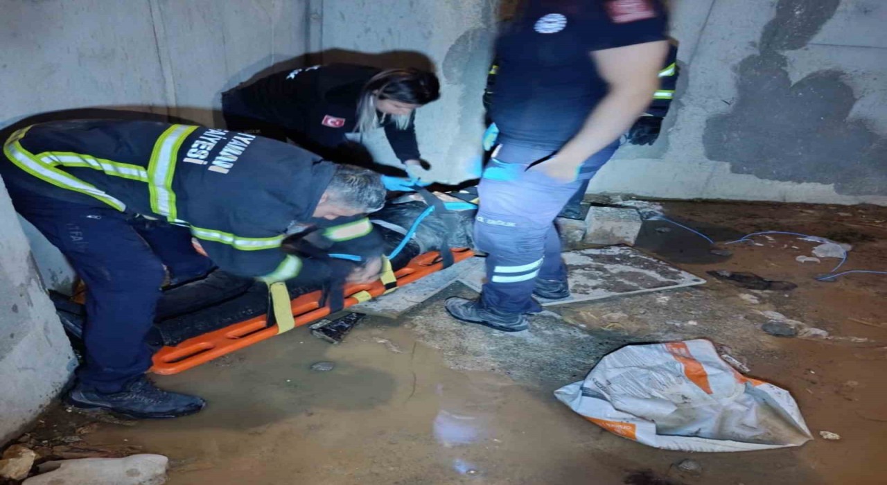 İnşaat boşluğuna düşen kişi yaralandı