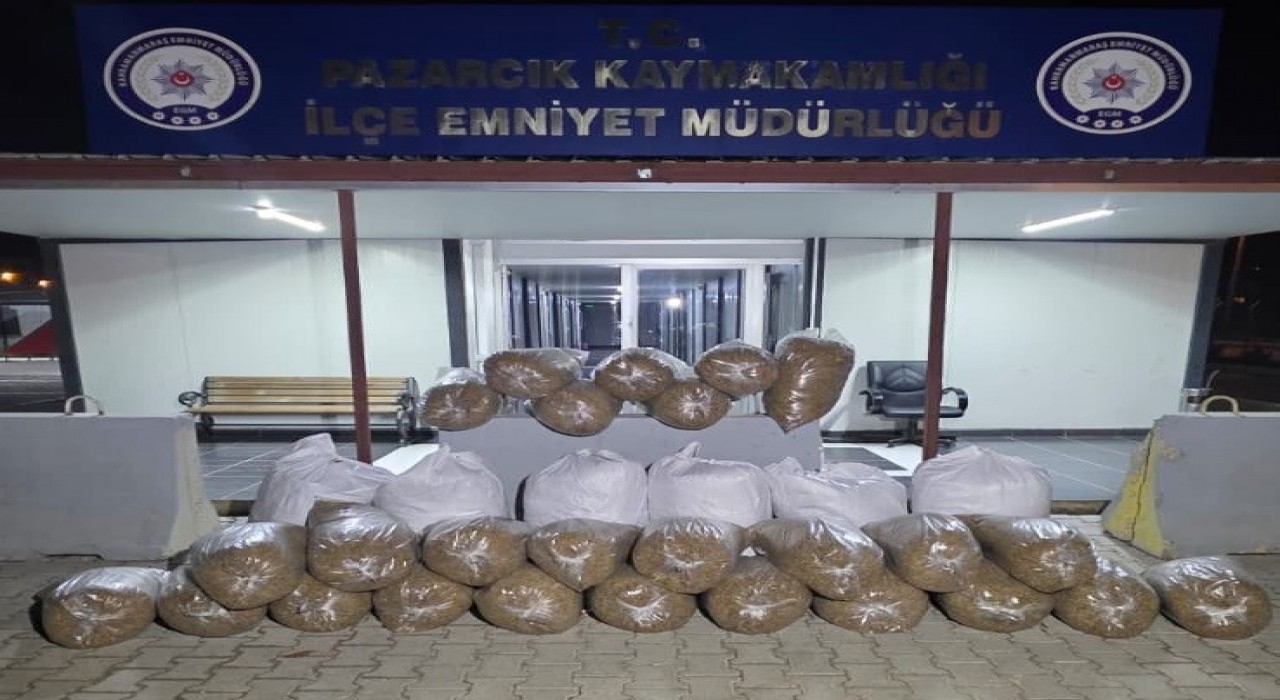 Kahramanmaraşta 449 kilogram kaçak tütün ele geçirildi