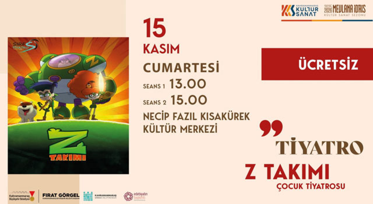 Kahramanmaraş’ta Çocuklara Özel “Z Takımı” Tiyatro Gösterisi