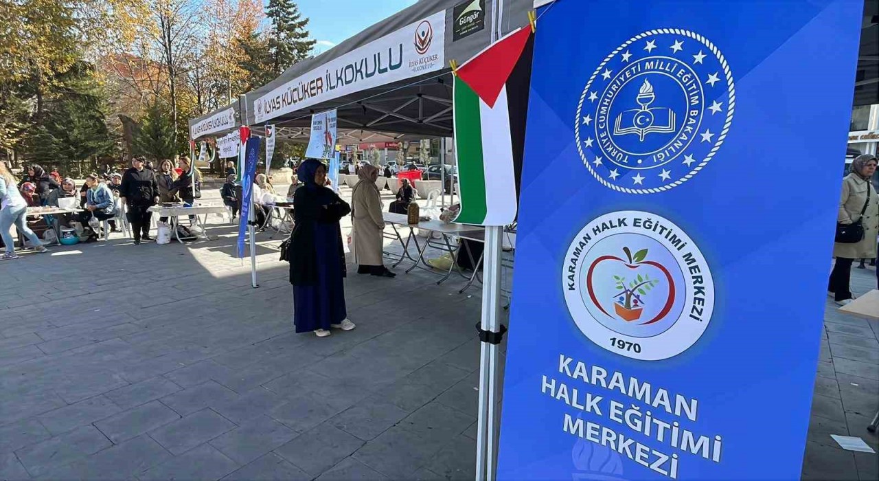Karamanda Gazze için hayır panayırı düzenlendi