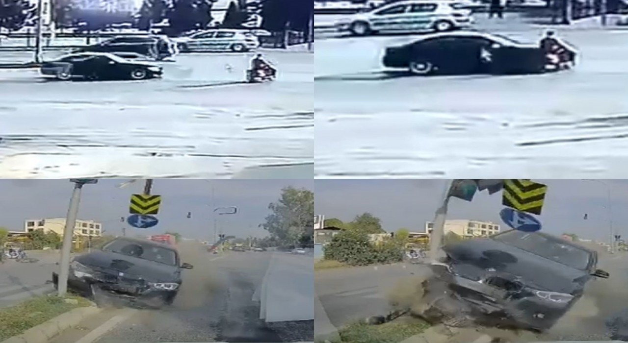 Kaza anları araç ve güvenlik kamerasına yansımıştı: Sürücü araç muayenesine yetişmek için hız yapmış