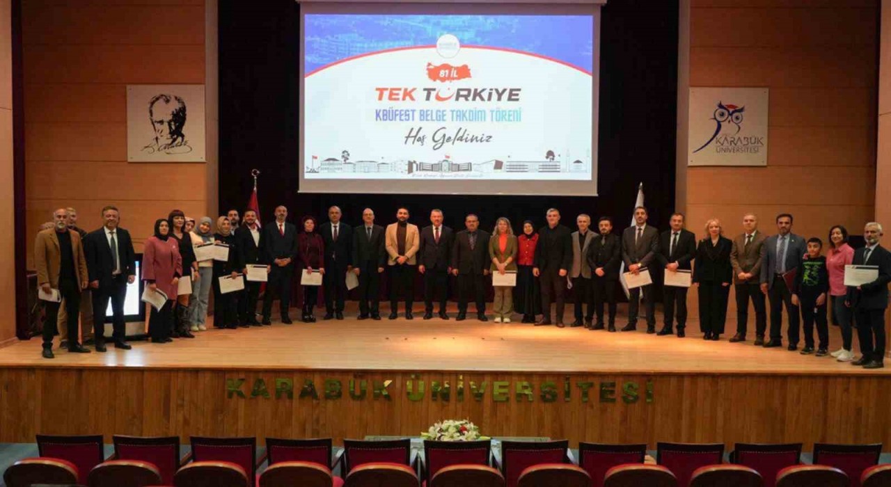 KBÜFESTe katkı sunanlara teşekkür belgesi