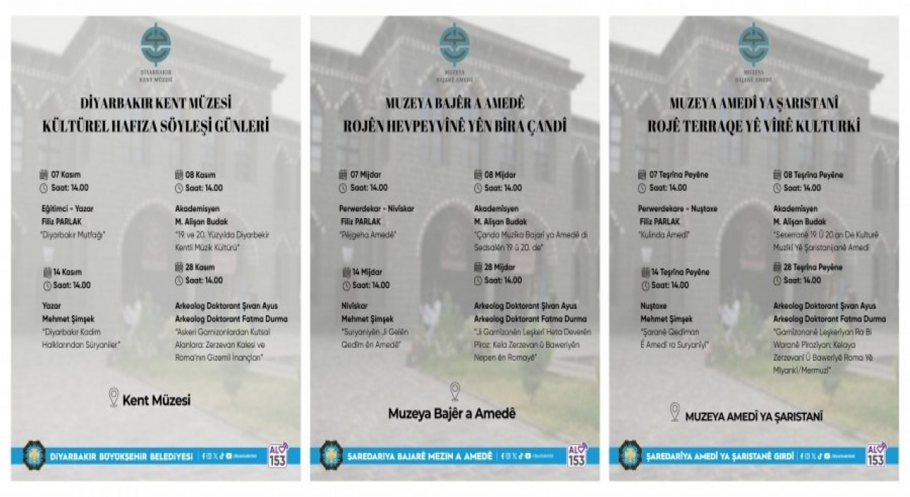 Kent Müzesinde kültürel hafıza söyleşileri gerçekleştirilecek