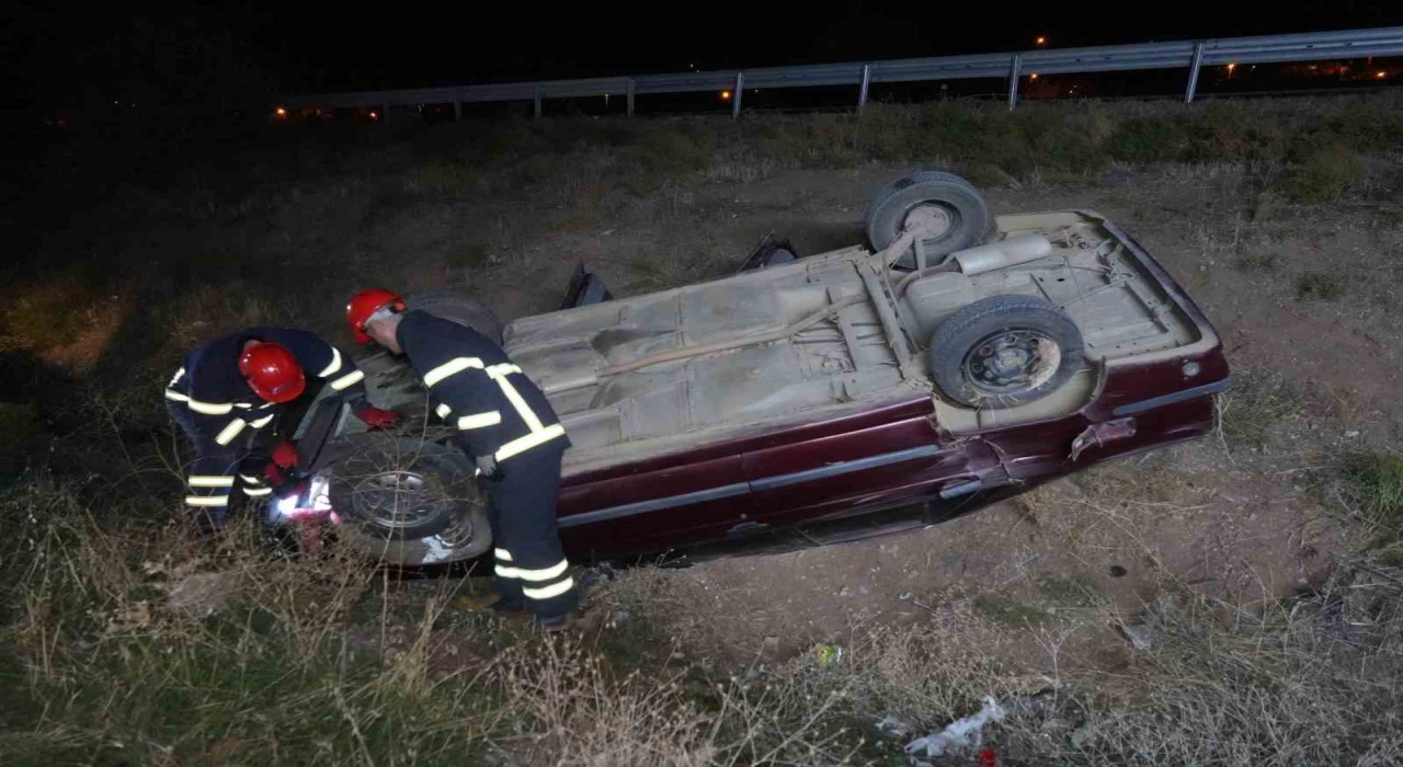 Kırıkkalede otomobil takla attı: 1 yaralı