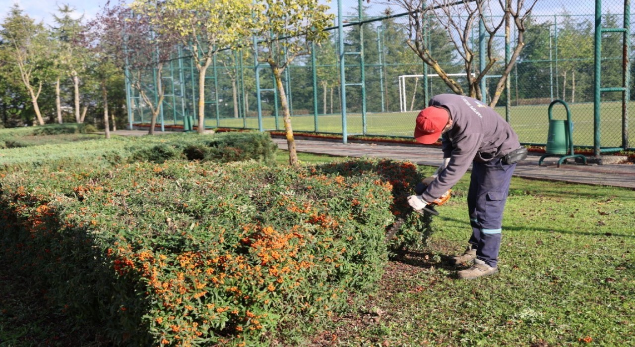 Kış turizminin gözdesi Kartepede park ve bahçeler güzelleşiyor