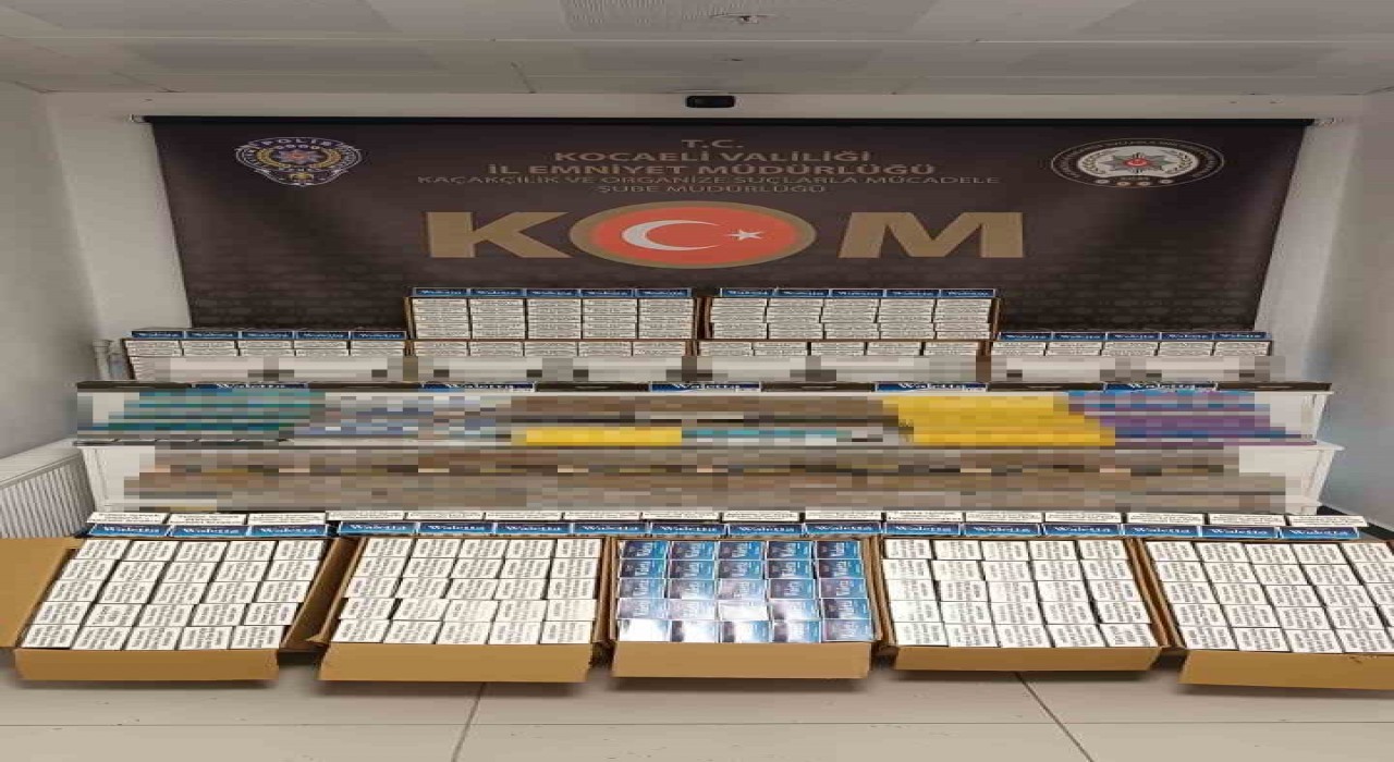 Kocaelide 158 bin adet kaçak makaron ele geçirildi: 1 gözaltı