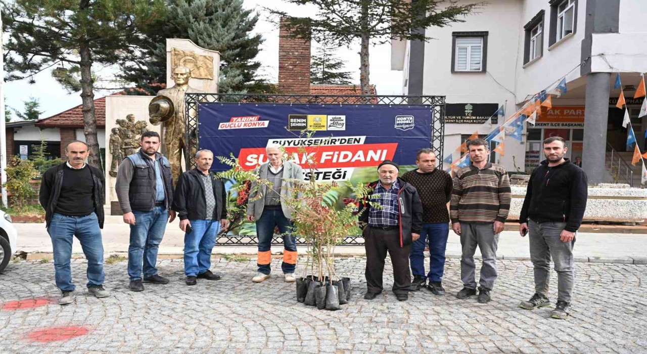 Konya Büyükşehirden üreticiye sumak fidanı desteği