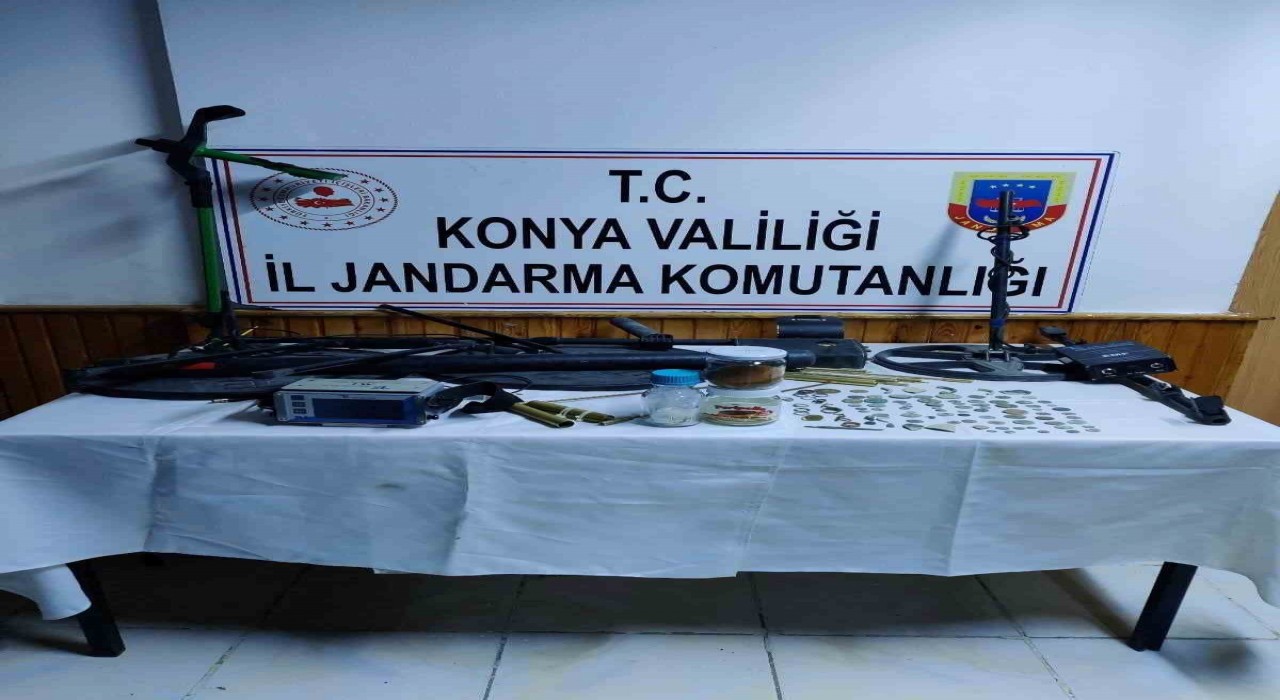 Konyada jandarma ekiplerinden tarihi eser operasyonu