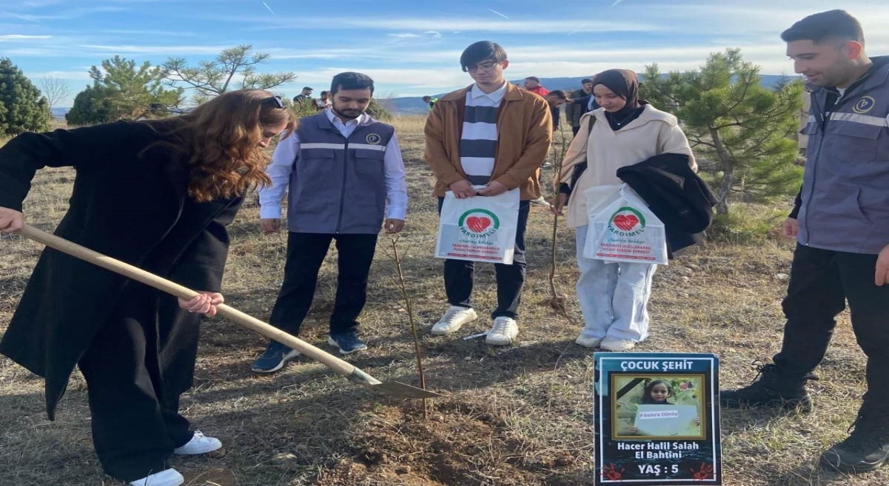 Kütahyada şehit çocukları için fidan dikim etkinliği