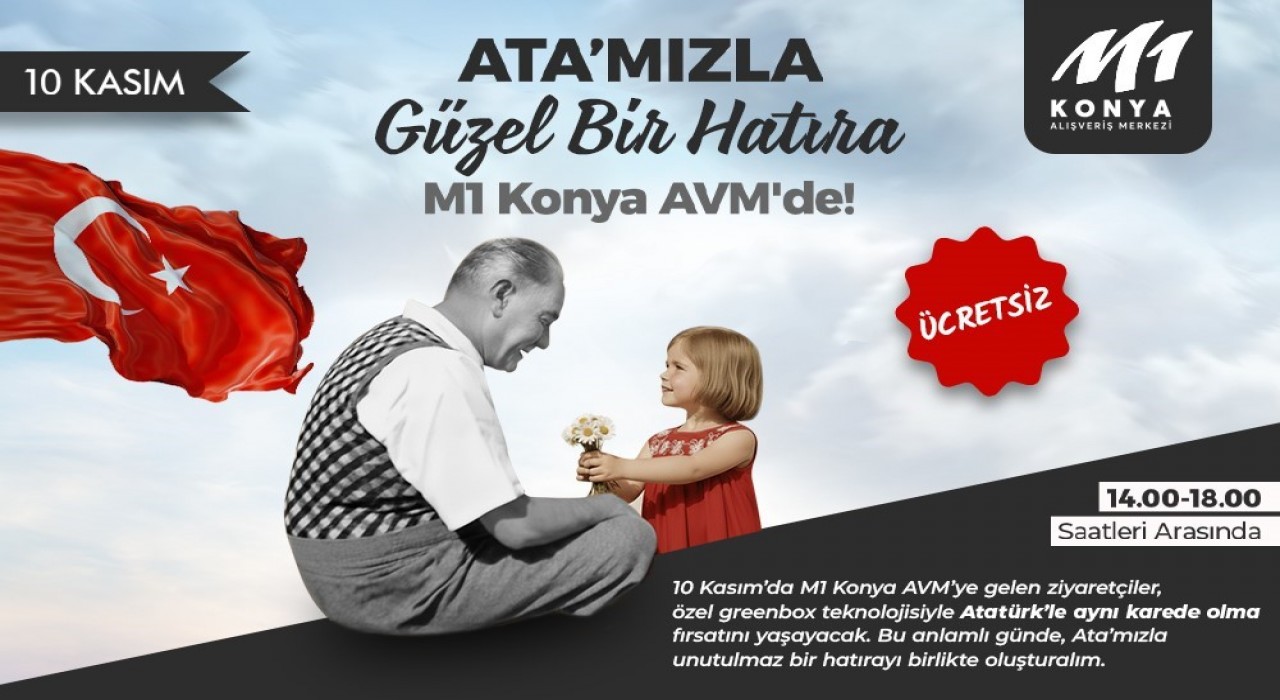 M1 Konya AVMde 10 Kasıma özel dijital hatıra etkinliği