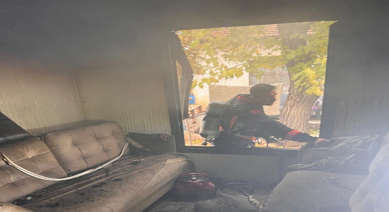 Malatyada konteyner yangını