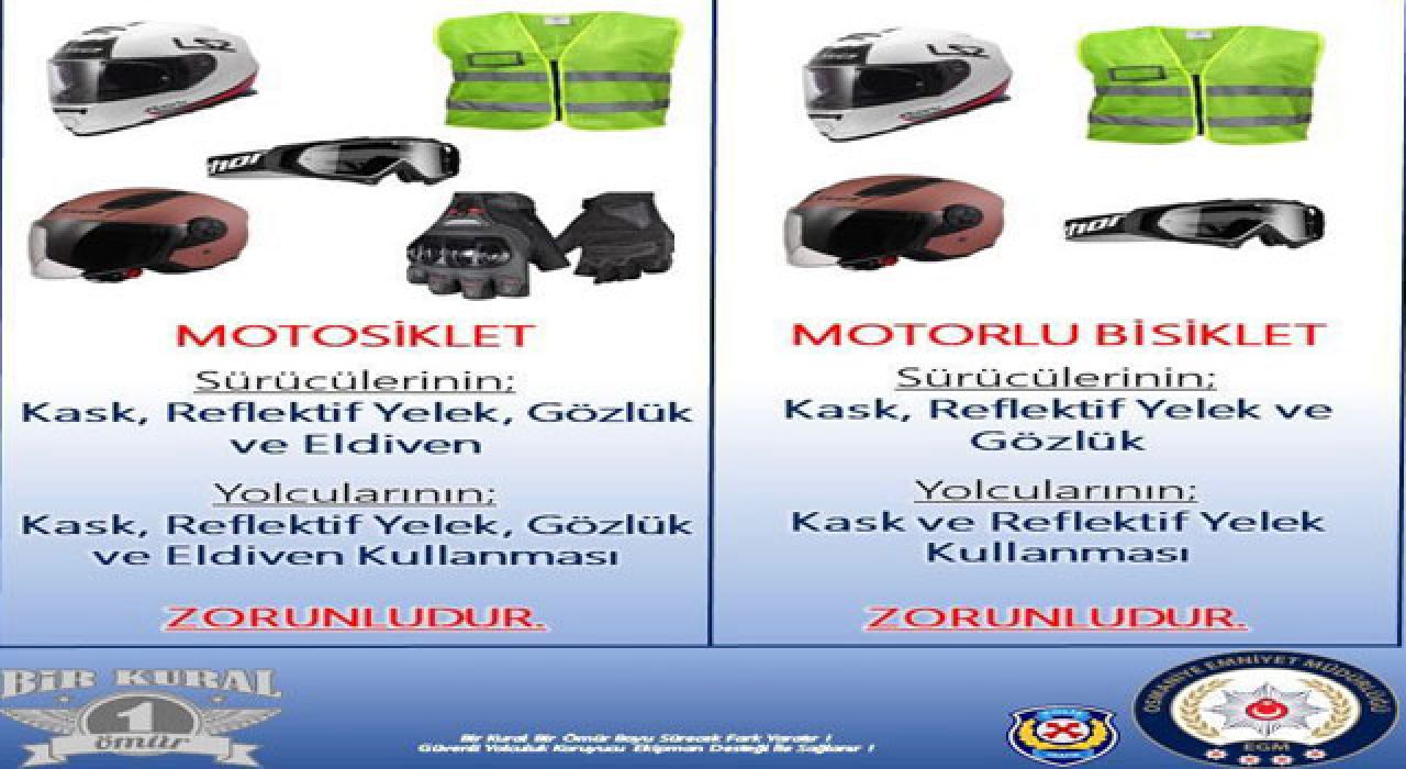 Motosiklet ve Motorlu Bisikletlerde Koruyucu Ekipman Zorunlu Hale Geldi