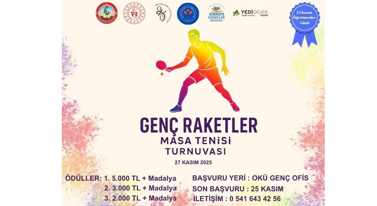 OKÜ’de Genç Raketler Masa Tenisi Turnuvası Başlıyor