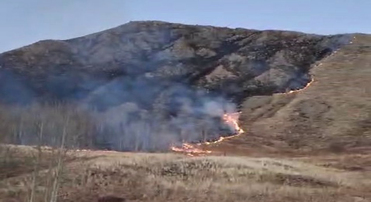 Oltuda örtü yangını korkuttu