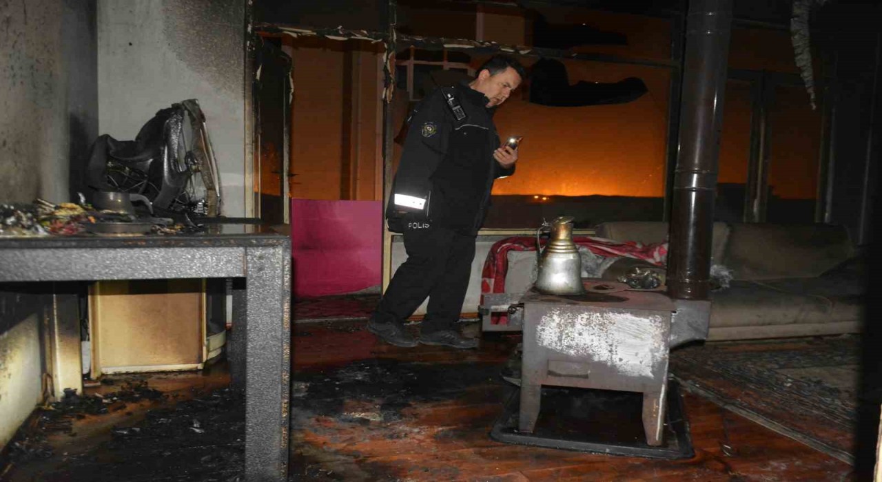 Orduda sobadan çıkan yangında anne ve oğlu yaralandı
