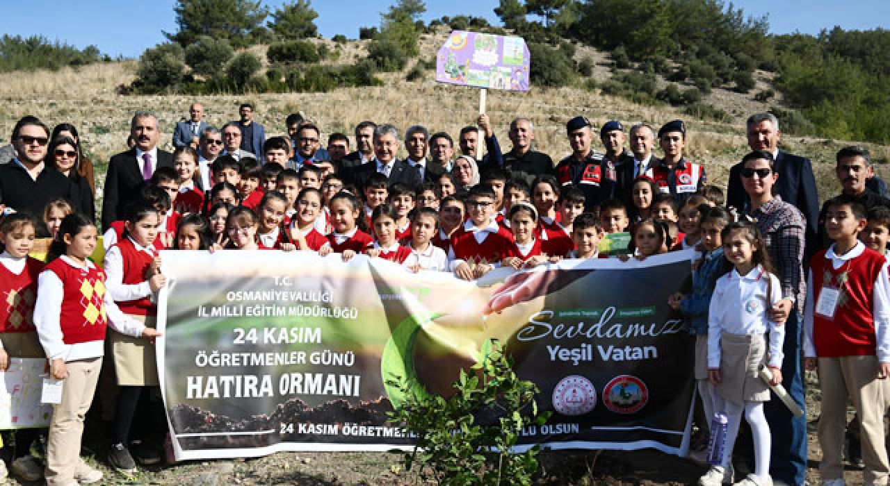 Osmaniye’de Öğretmenler Günü İçin 500 Fidan Toprakla Buluştu