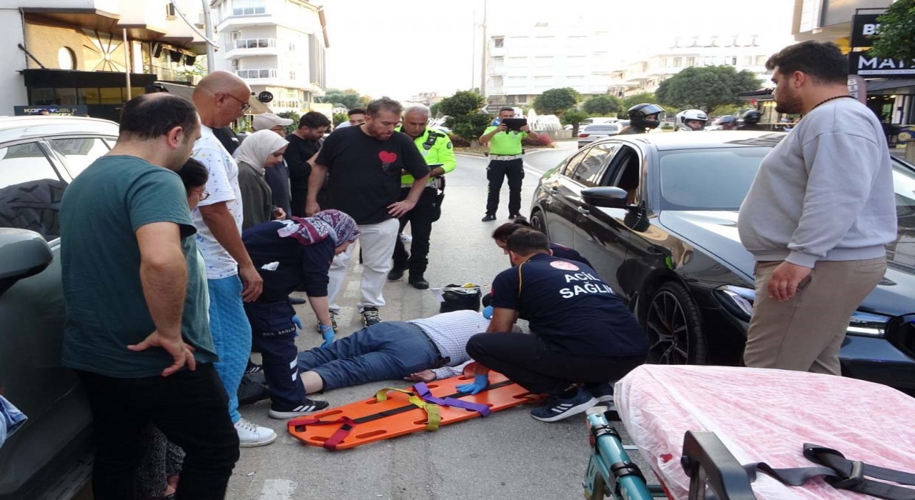 Otomobilin çarptığı yaya ağır yaralandı