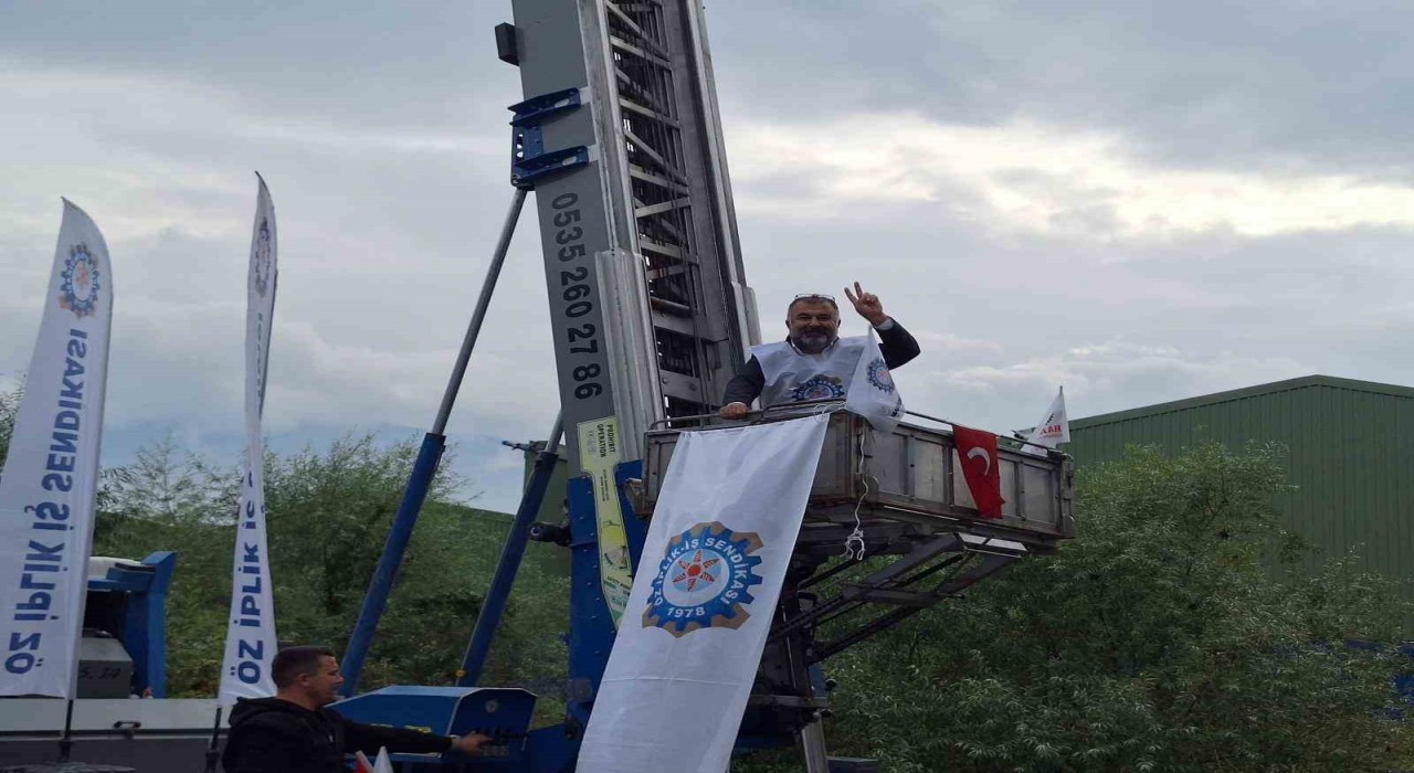 Öz İplik-İş Sendikası eylemlerine Karesi Tekstilden engelleme